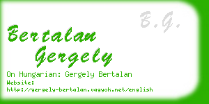 bertalan gergely business card